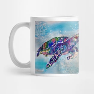 Colorful Sea Turtle Ocean Watercolor Mug